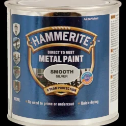 Discount Hammerite glat-effekt metalmaling sølv 250 ml
