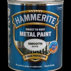 Sale Hammerite glat-effekt metalmaling hvid 250 ml