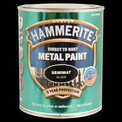 Clearance Hammerite Semimat metalmaling sort 250 ml