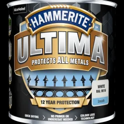 Clearance Hammerite Ultima rustbeskyttelse 12 års RAL 9016 hvid 0,25 L