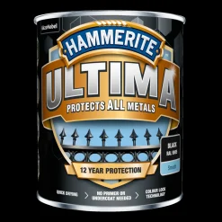 Hammerite Metalmaling^Ultima rustbeskyttelse 12 års RAL 9005 sort 0,25 L