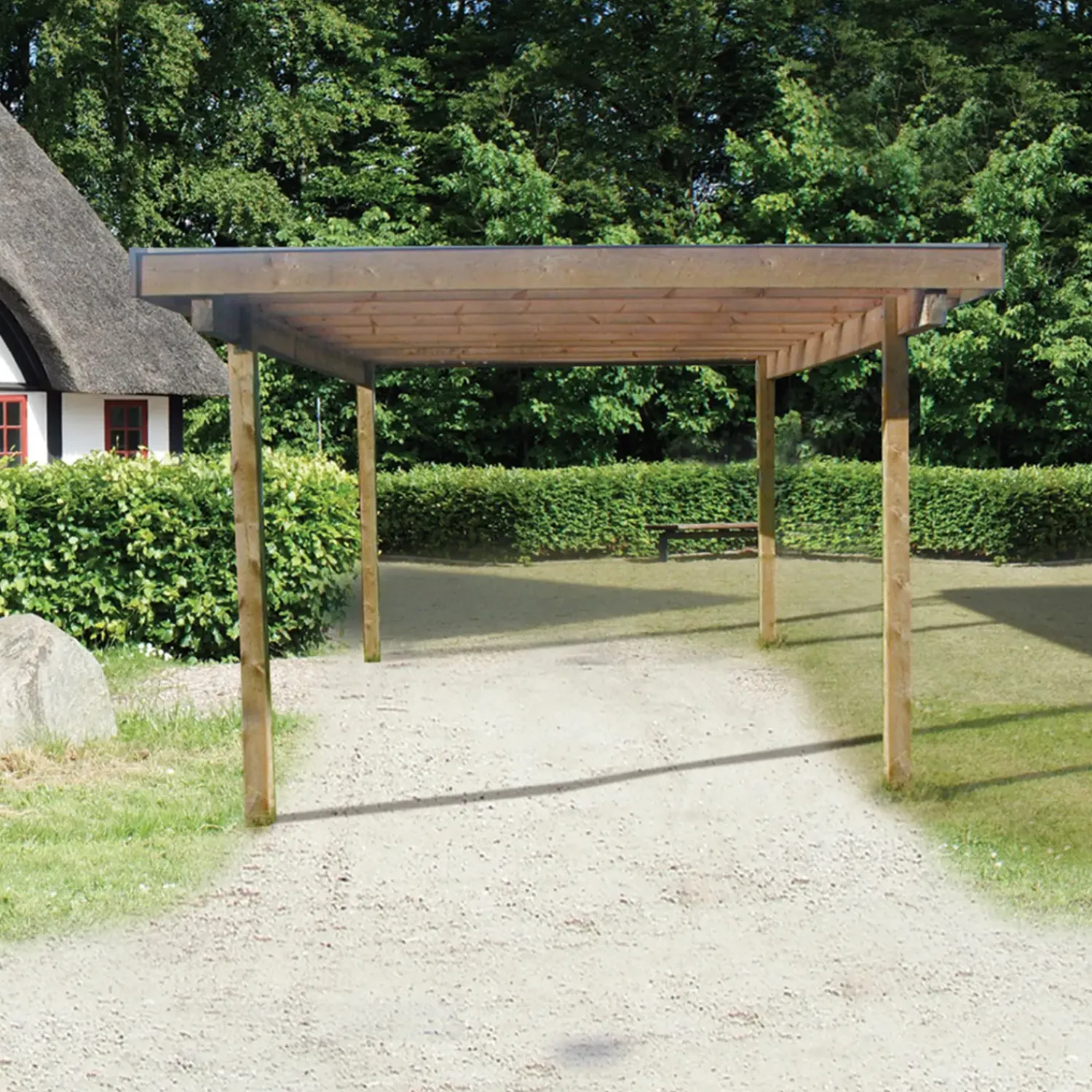 Davidsen Carporte^Harald carport 320x488 cm - m/plast trapeztag