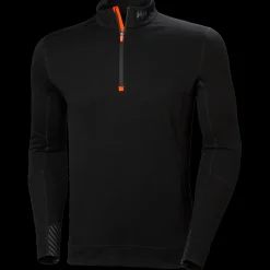 Helly Hansen Undertøj^HH Workwear Lifa merino undertrøje halfzip sort str. XL
