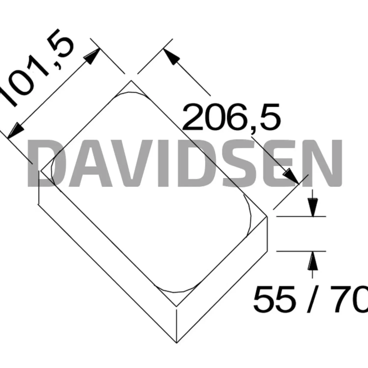 RBR Belægningssten^Hjertingsten 1/2 14x10,5x5 cm, grå