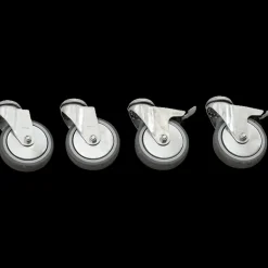 Plus Plantekasser^Hjul til Cubic blomsterkasser 4 stk Ø100 mm galvaniseret