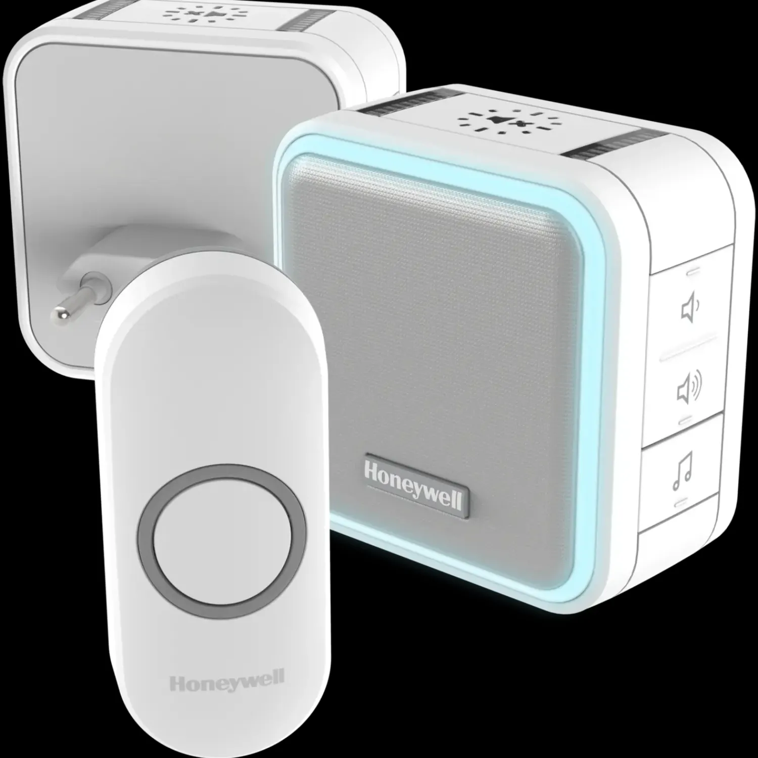 Discount Honeywell hjem og have 2 dørklokker hvid