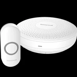 Sale Honeywell trådløs dørklokke med ringetryk 4 toner hvid