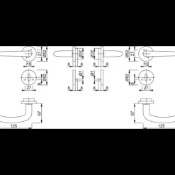 Hot Hoppe dørgreb Denver kvik-stift indv. rustfrit
