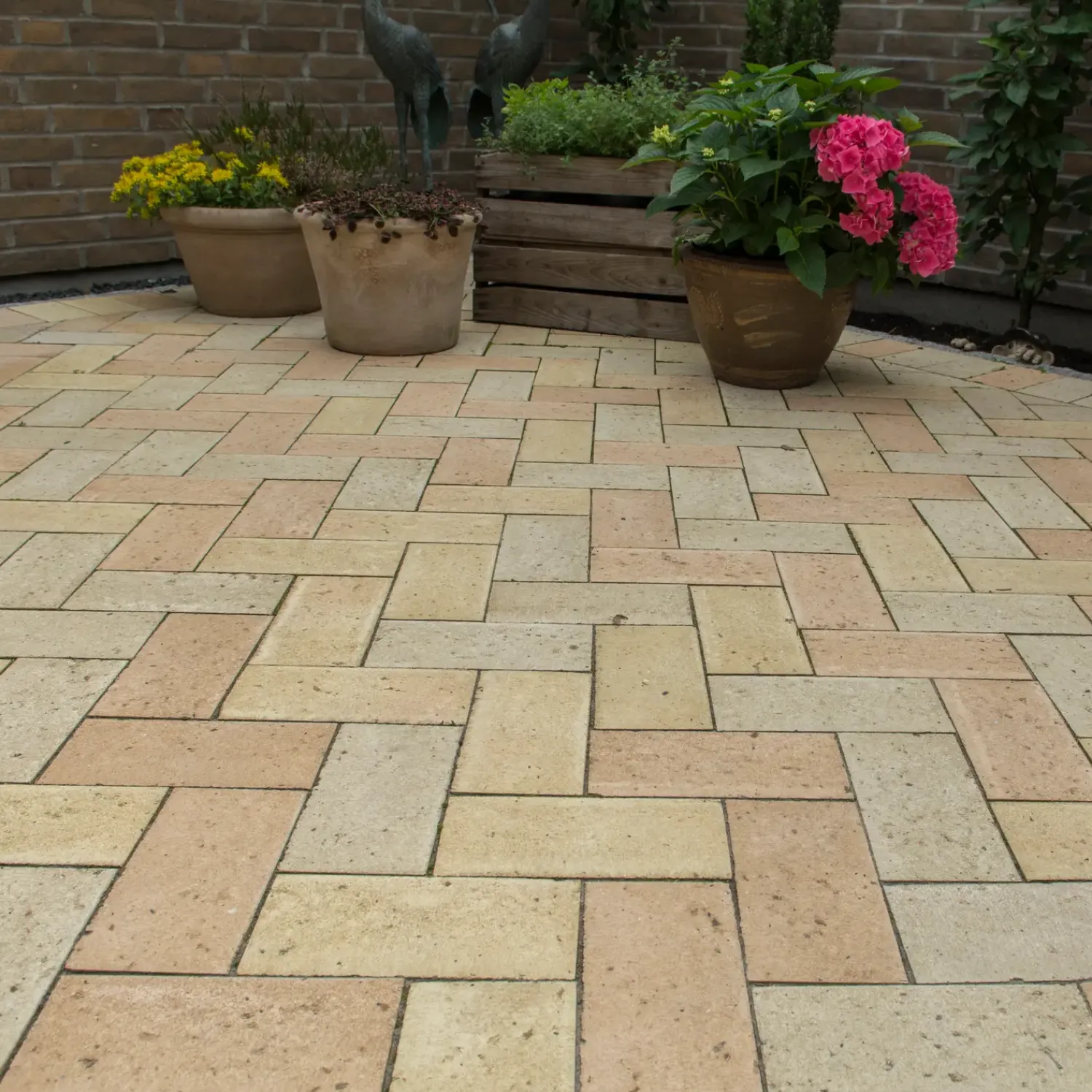 Hot IBF Betonklinke M23, 11,5x23x6,5 cm gul teglmix