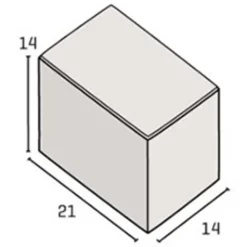 IBF Kantsten^Bondesten kantblok 14x21x14 cm, antracit