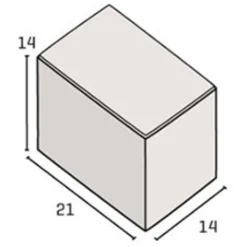 IBF Kantsten^Bondesten kantblok 14x21x14 cm grå