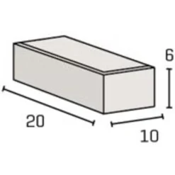 IBF Belægningssten^Hollændersten Sort / Antracit - 10x20x6 cm