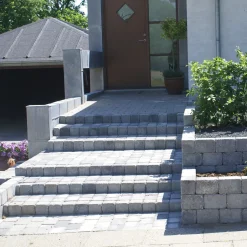 Clearance IBF Holmegaardsten kantblok m. lige kant, 14x21x14 cm, gråmix