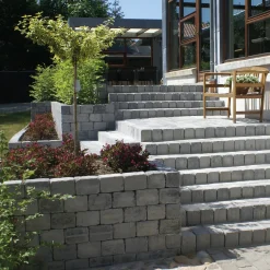 IBF Kantsten^Holmegaardsten kantblok m. lige kant, 14x21x14 cm, antracit