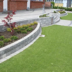 IBF Kantsten^Holmegaardsten kantblok m. lige kant, 14x21x14 cm, antracit