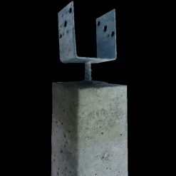 IBF Bygningsbeslag^stolpebæringer 4" gaffel 12x15x80 cm grå