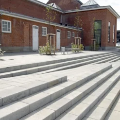 Clearance IBF trappetrin lige kant grå 15x50x40cm