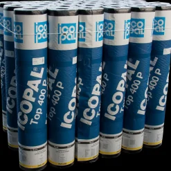 Icopal Tagpap Og Tilbehør^Top 400 P tagpap sort i rll. á 1x5 m