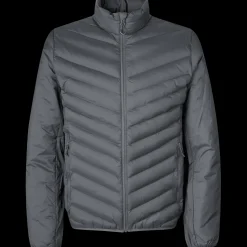 Outlet ID 0896 herre padded jakke stretch silver grey str. XL
