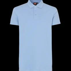 Clearance ID 0525 Stretch herre poloshirt lysblå str. 2XL