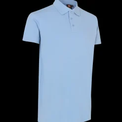 Clearance ID 0525 Stretch herre poloshirt lysblå str. 2XL
