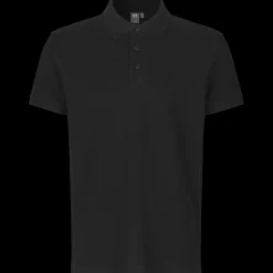 ID T-Shirts^0525 Stretch poloshirt sort str. 2XL