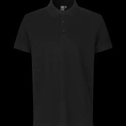 ID T-Shirts^0525 Stretch poloshirt sort str. 2XL