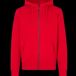 ID Trøjer Og Sweatshirts^Core herre hoodie med lynlås rød str. XL