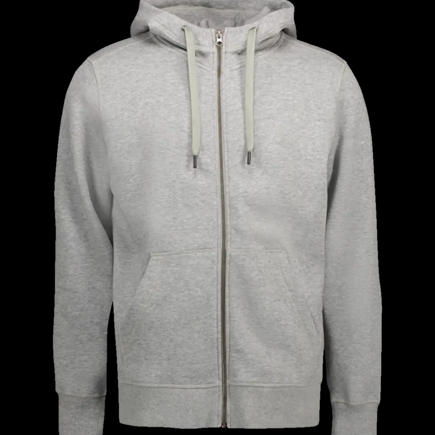 ID Trøjer Og Sweatshirts^Core herre hoodie med lynlås grå melange str. XL
