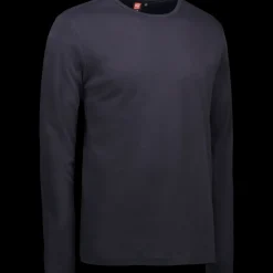 Online ID Interlock herre langærmet t-shirt navy str. L