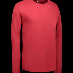 ID T-Shirts^Interlock herre langærmet t-shirt rød str. 2XL