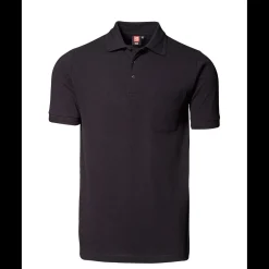 Clearance ID klassisk herre poloshirt sort str. M