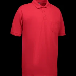 ID T-Shirts^klassisk herre poloshirt rød str. XL