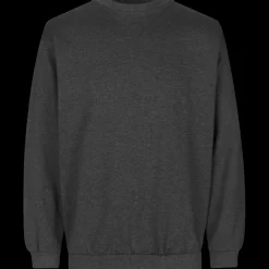 Hot ID klassisk herre sweatshirt grafit melange str. L