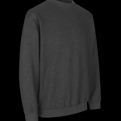 Hot ID klassisk herre sweatshirt grafit melange str. L