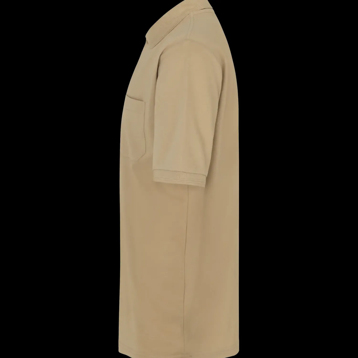 Clearance ID klassisk poloshirt med lomme sand str. 2XL