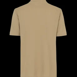 Clearance ID klassisk poloshirt med lomme sand str. 2XL