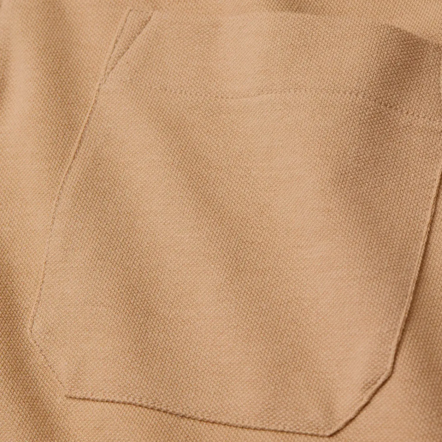 Clearance ID klassisk poloshirt med lomme sand str. 2XL