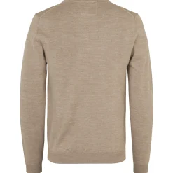 ID S650 Pullover herre sand melange str. L