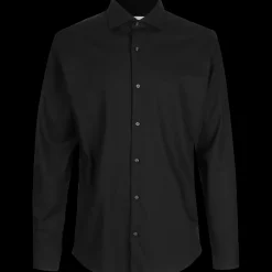 Online ID Seven Seas Fine Twill modern fit skjorte herre sort str. L