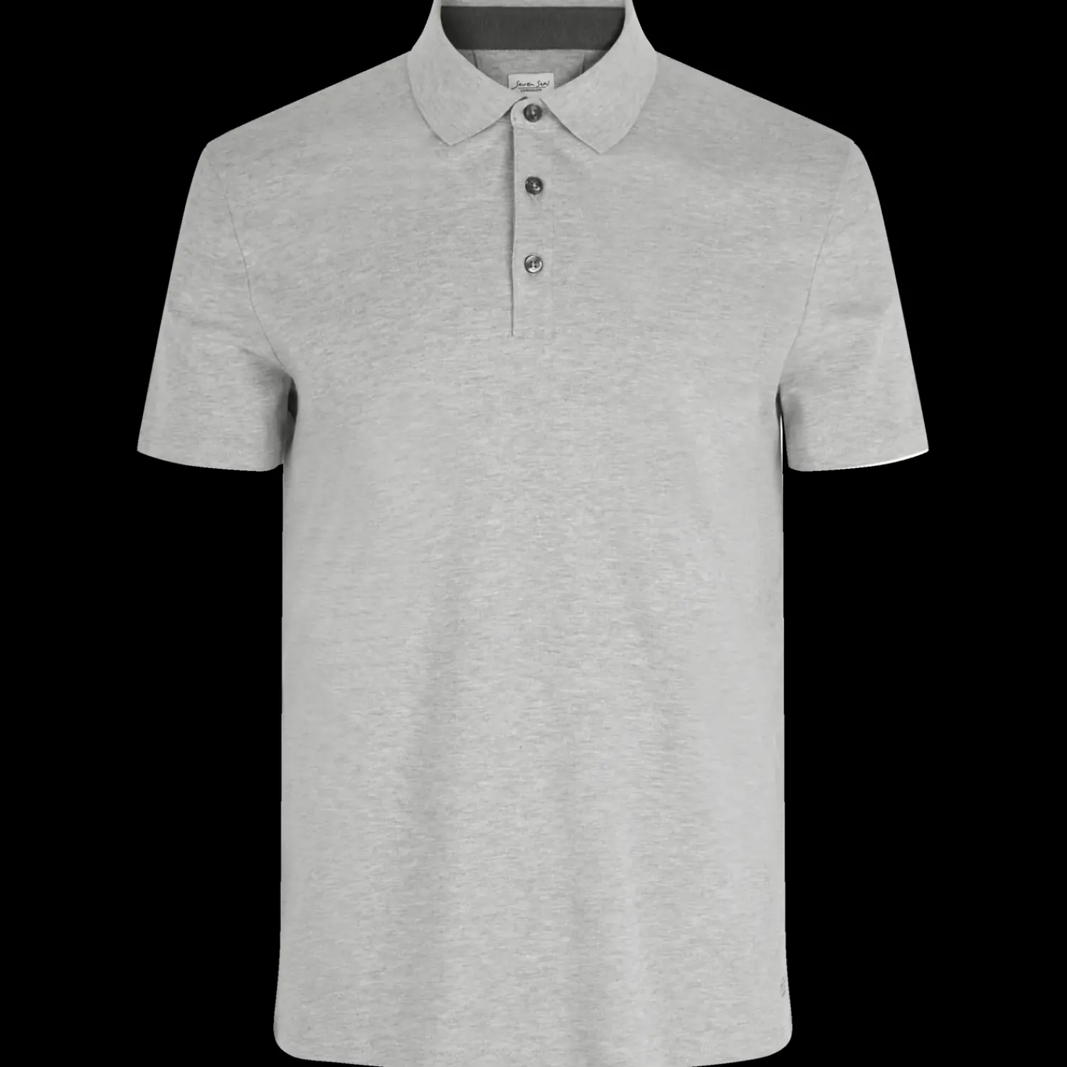 Sale ID Seven Seas herre poloshirt lys grå melange str. XL