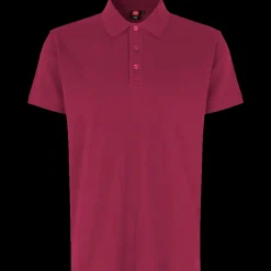 Sale ID stretch herre poloshirt cerise str. L