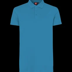 Sale ID stretch herre poloshirt turkis str. 2XL