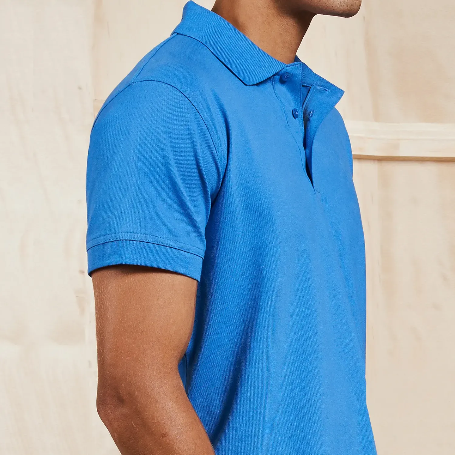 ID T-Shirts^stretch herre poloshirt azur str. L