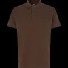 Outlet ID stretch herre poloshirt mocca str. 2XL