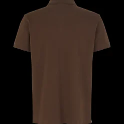 Outlet ID stretch herre poloshirt mocca str. 2XL
