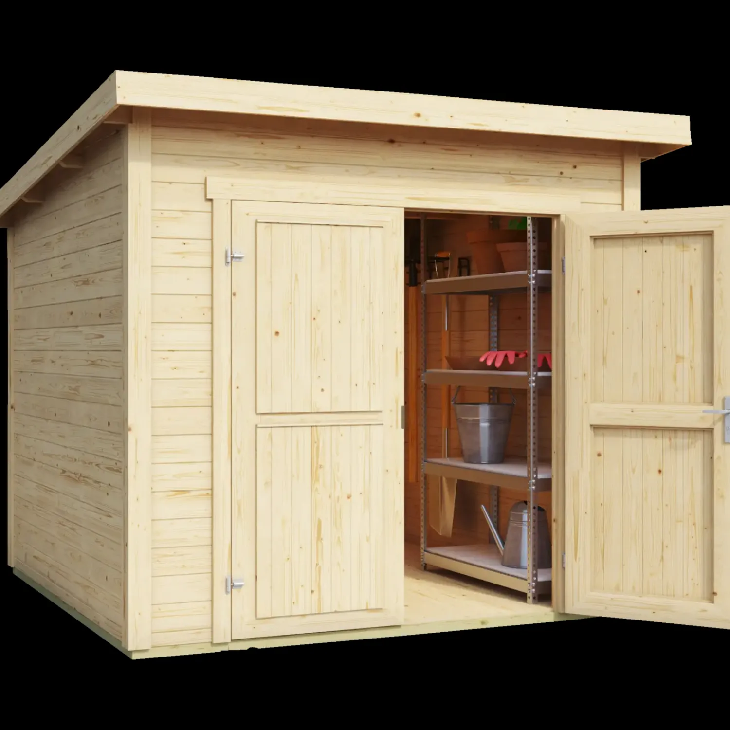 Clearance India 1 redskabsrum med dobbeltdør, 4,67 m²