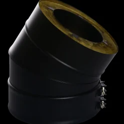 Skorstene Og Tilbehør^Isoleret bøjning sort 15°