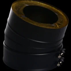 Skorstene Og Tilbehør^Isoleret bøjning sort 15°