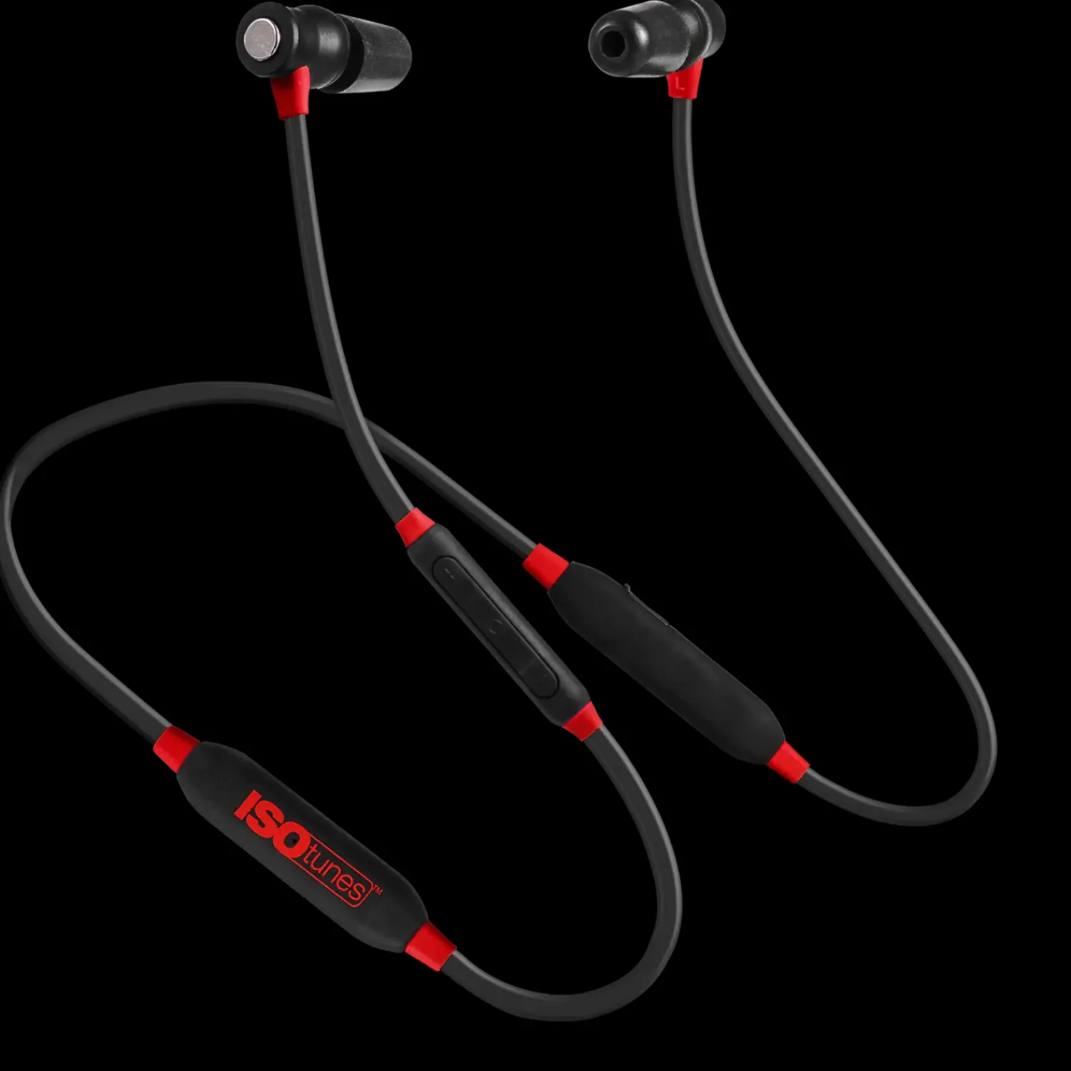 Høreværn^ISOTunes Xtra 2,0 EN352 høretelefoner rød/sort